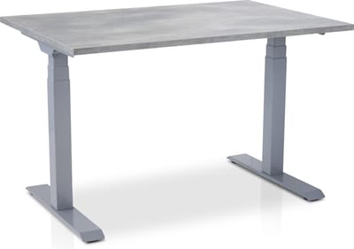 Zit-sta bureau elektrisch verstelbaar - MRC PRO NEN-EN 527 | 120 x 80 cm | frame aluminium - blad robuust eiken - met kabelmanagement | memory functie met USB | 150kg draagvermogen