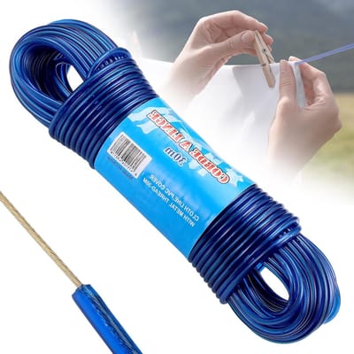 Duurzame Kledinglijn van 30 meter, Sterke 4mm Dikke Touw voor Buiten, Roestvrij en Waterdicht, Ideaal voor Tuin en Reis met een Draagcapaciteit van 120kg