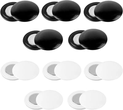 10 Paar Magnetische Racing Houders voor Startnummers, Sterke Magneten voor Hardlopen, Triatlon en Fietsen, Ideaal voor Wedstrijden en Competities (Wit & Zwart)