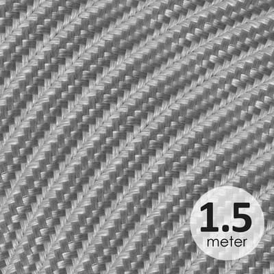 Home Sweet Home - Strijkijzersnoer Grijs - stof - bestel 1.5 meter - elektriciteitssnoer 2 aderig - textielkabel 2x0.75m² - VDE gekeurd