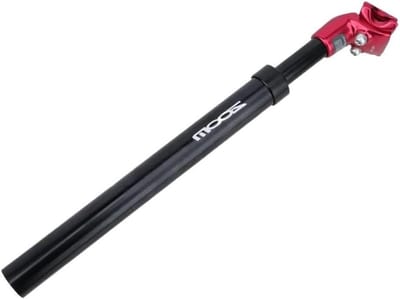 Fietspaal Ophanging - Zadelpen Demper - Comfortabel Fietsen - Aluminium Frame - 27.2-33.9mm - Rood