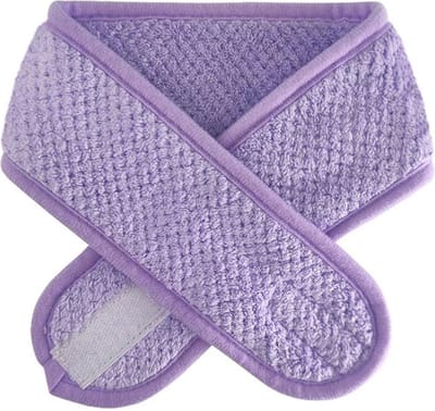DW4Trading Verstelbare Make-up Haarband - Badstof - Spa - Cosmetische Hoofdband - Paars