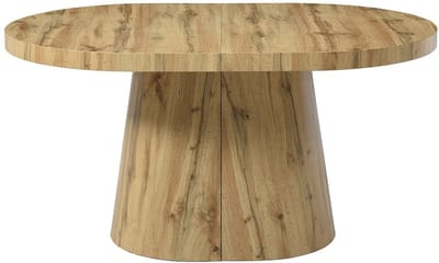 Vente-unique Uitschuifbare eettafel voor 6 tot +12 personen van mdf - Licht naturel - CLOEVA
