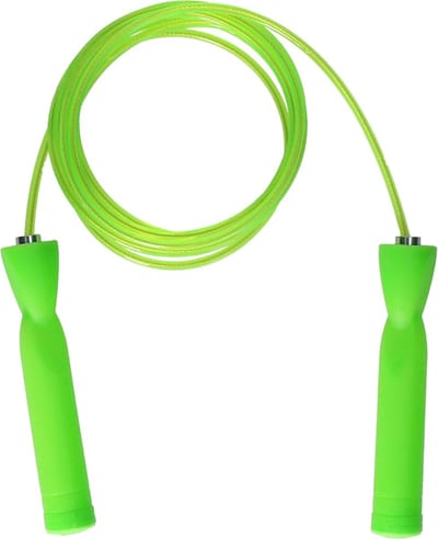 Toi-toys Springtouw - groen - 280 cm - met kunststof handvatten - buiten speelgoed