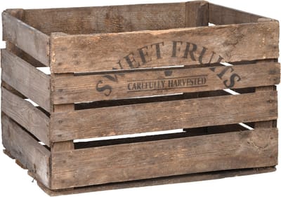 Esschert Fruitkist - 42 x 51 x 30 cm - hout - opberg - krat - opbergkrat - Aardappel/appel kratjes/kistjes
