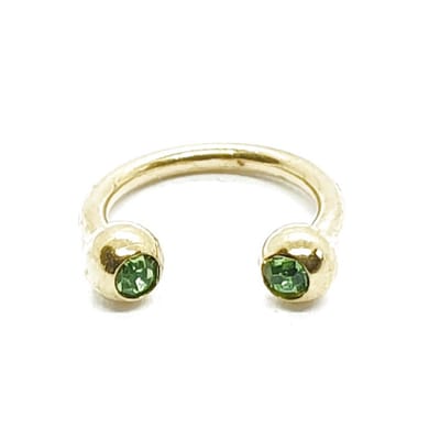 Goud Met Steentjes - Neus / Septum / Helix Piercing