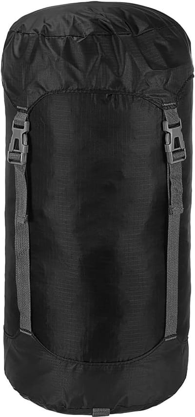 MK Stoer -Compressie Spullenzak - Slaapzak Opbergtas - Lichtgewicht - Waterdichte - 30L - Compacte - Nylon - Reiscompressiezak - Geschikt voor Outdoor Kamperen - Zwart - Opvouwbare Slaapzak Beschermtas