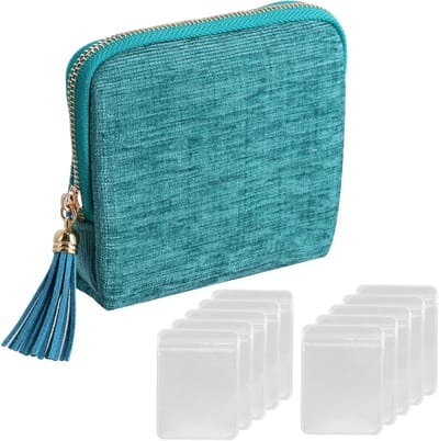 Sieradenopbergdoos met franjes, organiser voor juwelen en cosmetica, 7 vakken voor armbanden, ringen, kettingen en oorbellen
