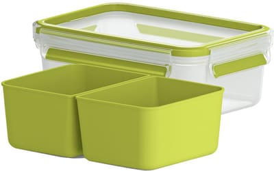 EMSA 518102 lunchtrommel 0.55 l Polypropyleen (PP). Thermoplastische elastomeer (TPE) Groen. Transparant 1 stuk(s)