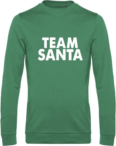 Kersttrui "TEAM SANTA" - Maat S - Groen - Foute Kersttrui - Kerst Sweater, Kerst Sweater personeel, Horeca Kleding, Team Santa, Kerst Outfit