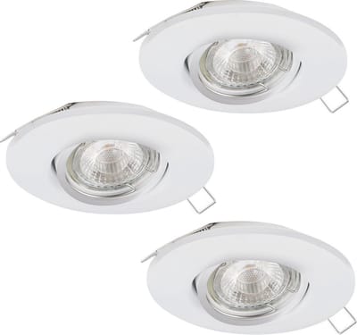 EGLO TEDO 1 inbouwset kantelbaar 40gr 3x5W 3-stand wit