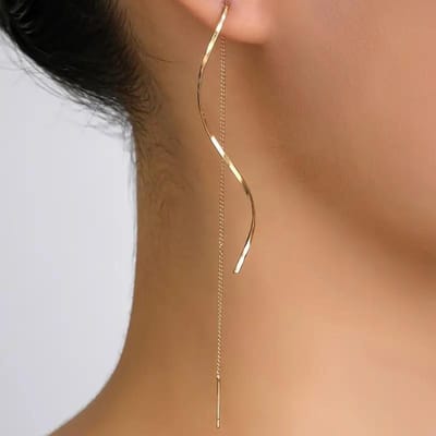 2 stuks Dames Mode Eenvoudige Lichte Luxe Oorbellen Sieraden Accessoires Geschikt voor Date, Feest, Festival Cadeaus goud