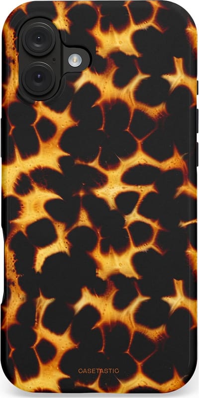 Casetastic hoesje geschikt voor Apple iPhone 16 Plus - MagSafe - Dubbellaagse bescherming - Gevaarlijkspoor - Fashion Case - Zwart Goud Bruin