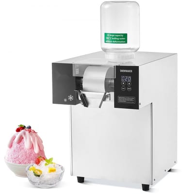 Commerciële sneeuwvlok-ijsmachine - Schilferijsmachine - Capaciteit 175 kg/24 uur - Vloeistofkoelsysteem - Touchscreen - Elektrisch
