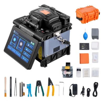 Glasvezel lasmachine - Fusion Splicer - 6 Motoren - Kernuitlijning - 6 s Lastijd - 12,7 cm Touchscreen - 7800 mAh Accu - Voor SM/MM/DS/NZDS