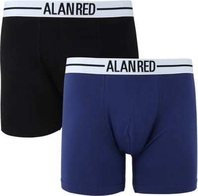 Alan Red Boxer zwart blauw 2Pack - Maat XL - Heren - Boxershorts