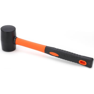 Maillet Marteau en Plastique Outils de Frappe avec 2 ?Poignée de couleur pour pose de sol de menuiserie orange