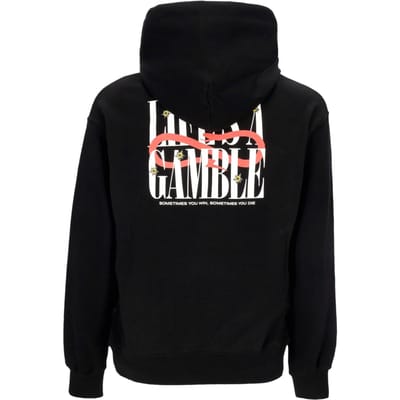 Lichtgewicht herenhoodie Roulette hoodie zwart
