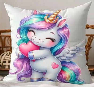 Rainbow Dreams Collection Kussenhoes - Eenhoorn - Unicorn - 45 x 45 cm
