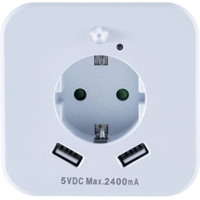 InnTec SLED02 LED-nachtlamp met bewegingsmelder LED Warmwit Wit