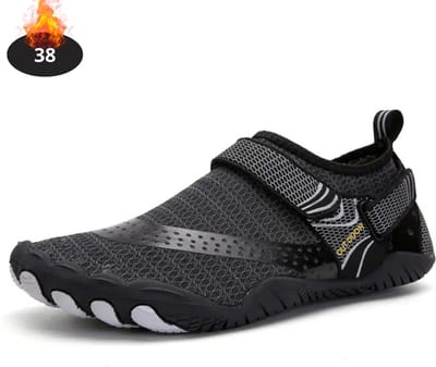 Nivard Waterschoenen Voor Kinderen & Volwassenen - Aqua Shoes - Aquaschoenen - Afzwemschoenen - Zwemles Schoenen - Zwart - 38