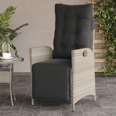 Tuinstoel verstelbaar - Buitenstoel comfortabel - Buiten relaxen - Verstelbare rug en voetsteun - 57 x 61 x 93 cm