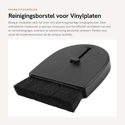 Dailygoods- Vinylborstel Antistatisch - Platenborstel - Reinigingsborstel - Telescoophendel - Lichtgewicht - Verwijdert stof en verontreinigingen