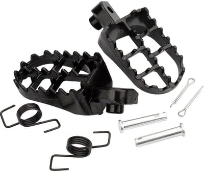 Voetsteunen Motorcross - Crossmotor Steunen - Verbeterde Stabiliteit - Stevig Aluminium Ontwerp - Standaard Maat - Zwart
