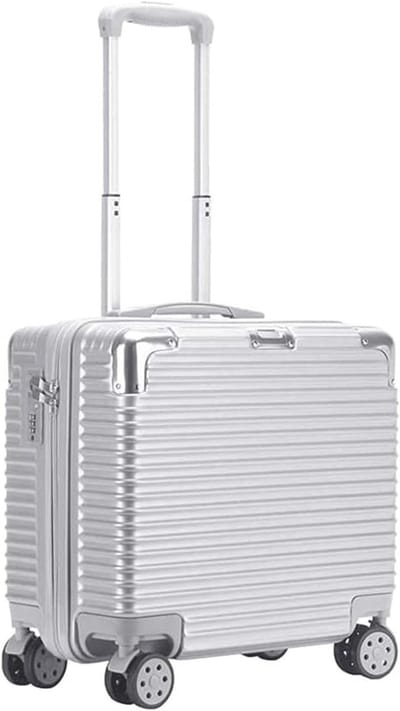 Reiskoffer Trolley - Handbagage Koffer - Vliegreizen - Lichtgewicht Hardshell - 16 inch - Zwart