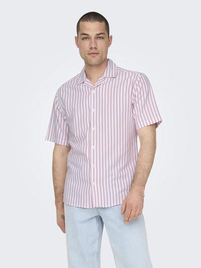 ONLY&SONS - ONSALVARO SS RESORT OXFORD STRIPE SHIRT - Heren - Overhemden