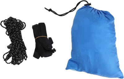 Outdoor hangmat - Kampeerhangmat - Ontspannen buiten - Ademend gaas - 260 x 140 cm - Koningsblauw