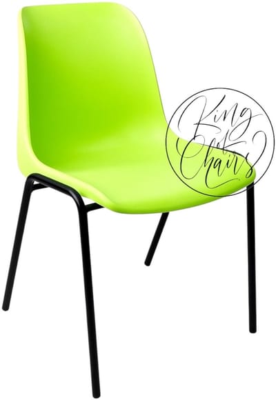 Kantinestoel Helene Limegroen - zwart onderstel kantinestoel stapelstoel kuipstoel vergaderstoel tuinstoel kantine stoel stapel stoel tuin stoel kantinestoelen stapelstoelen kuipstoelen arenastoel schoolstoel bezoekersstoel Everardo