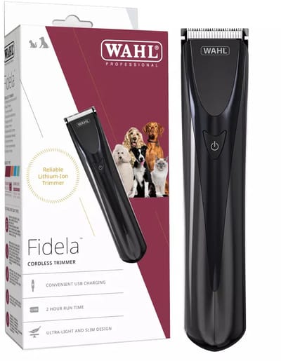 WAHL Draadloze Trimmer - Hondentondeuse - Oplaadbare Trimmer met Opzetkammen - Geschikt voor Hond en Kat - Fidela