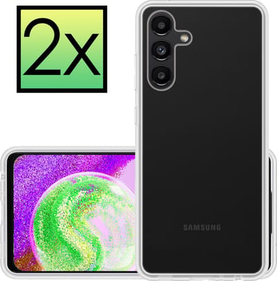 Hoesje - 2 Stuks - Geschikt voor Samsung Galaxy A04s - Sterk & Shockproof - Case Siliconen - Back Cover - Telefoon Hoes - Transparant