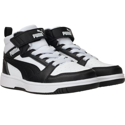 PUMA Puma Rebound V6 Mid AC+ PS Unisex Sneakers - PUMA White-PUMA Black-Shadow Gray