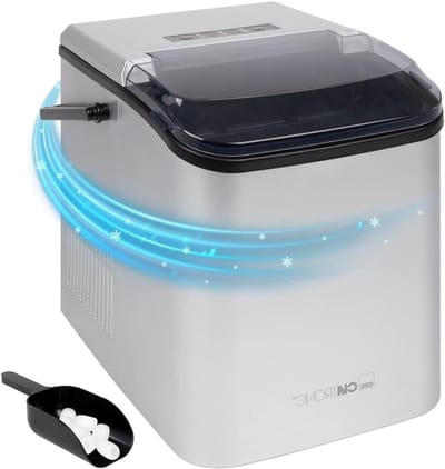 IJsblokjesmachine - IJsmaker - Snel IJs Maken - Zelfreinigend - 12 kg per dag - Zilver