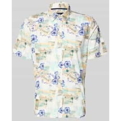 LERROS T-shirt van zachte seersucker-kwaliteit met comfortabele ronde hals , Maat: L , Kleur: BROKEN WHITE , 97% katoen, 3% elastaan
