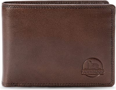 Farmhood Memphis Portemonnee RFID-bescherming Leer 12.5 cm - Jongens - Horizontaal - dark brown
