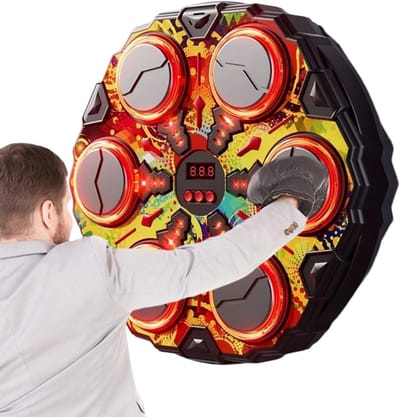 Muziek Boksmachine - Bokstrainer Muur - Thuis Fitness - Intelligente Muziekinteractie - 33 cm - Kleurrijk