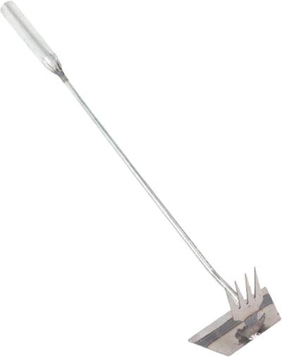 Onkruidsteker - Onkruidverwijderaar Grassteker - Onkruid Verwijderen - Robuust Vier Tand Ontwerp - 50 x 13 x 6 cm - Zilver