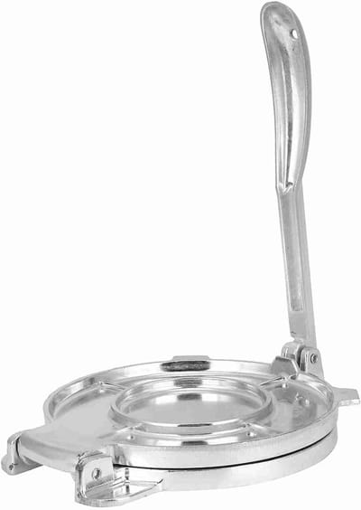 Tortilla Pers - Deegmaker Roti - Zelf Tortillas Maken - Opvouwbaar Ontwerp - 8 Inch - Zilver