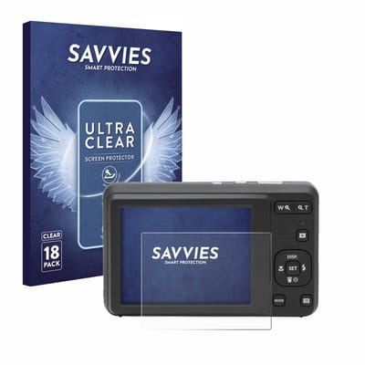 Savvies - Screenprotector voor Kodak Pixpro FZ55 - Folie Beschermfolie transparant 18 Stuks