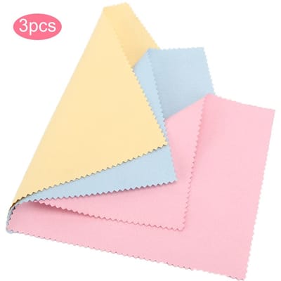 9pcs Chiffon de Nettoyage Montre Double Face Chiffon Lentille Lunettes Lingette Outil Réparation Montre