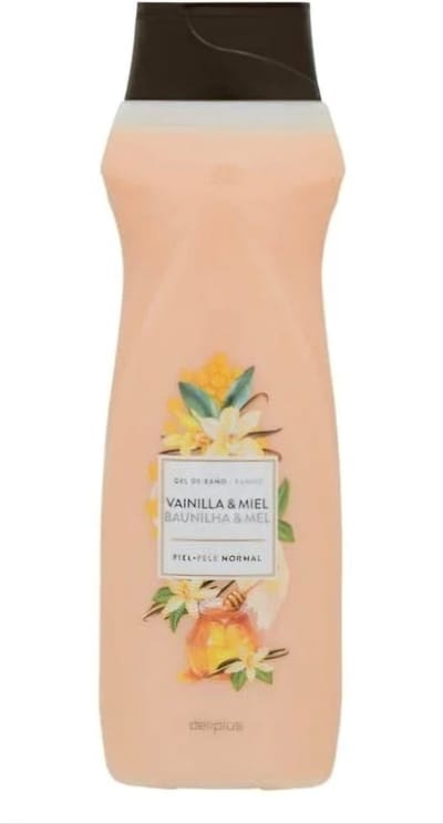 Deliplus| Bad- en douchegel | Met vanille en honing | Hydraterend | Aromatische geur | Gel de Baño Vainilla & Miel | Voor de normale huid | Uit Spanje | 750ml