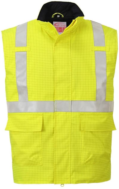 Portwest Bizflame Regen Hi-Vis Antistatische FR Bodywarmer S776 - Geel - XXL