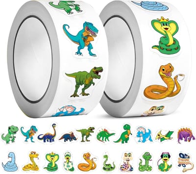 1000 Dieren Motief Beloningsstickers voor Leerkrachten - Zelfklevende Stickers voor Cadeaus, Scrapbooking en Notitieboeken
