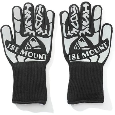 Vlamvertragende hitte-isolatiehandschoenen Hoge temperatuurbestendige handschoenen Outdoor Camping Picknick BBQ white