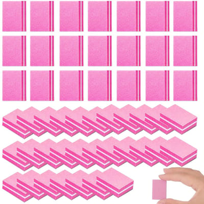 Allecto - Buffer voor nagels - Mini-nagelvijlen - Wasbaar en herbruikbaar - Roze - Gelnagels - Perfect voor nagelverzorging - Geschikt voor profess...