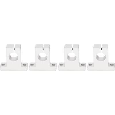 4 Stuks Railgeleiding Ondersteuning Aluminiumlegering Lineaire Beweging Beugel 16mm Stang Lineaire As Ondersteuning voor white