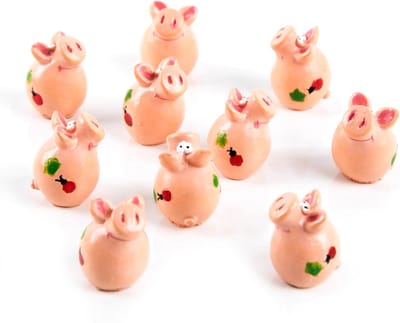 Gelukspoppetjes - Geluk Charm Set - Mini Decoraties - 10 Stuks - Polyresin - Voor Gelukkige Momenten